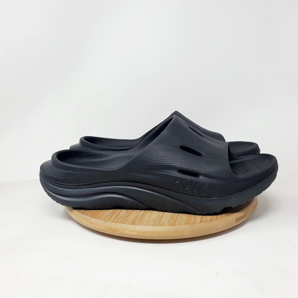 Hoka Ora Recovery 3 Slide Sandals Womens 10 Black Sport Pool Beach Slip On Shoes